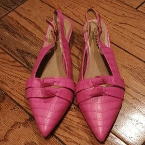 Comfortview Fuchsia Slingback Kitten Heels Women's Size 9.5 WW